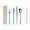 Multicolor, variant on 7-Piece Korean Stainless Steel Cutlery Set, Portable Outdoor Camping Flatware with Knife, Fork, Spoon, Chopsticks, Straw and Brush, Piano-Baked Lacquer Handles, Includes Compact Storage Bag