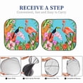 thumbnail image 6 of Balery Tropical Jungle Flamingo Sun Shield 2 Pack For Car Front Windows Foldable Sun Visor Protector Blocks Max Uv Rays And Keeps Your Vehicle Cool For Most Sedans Suv Truck, 6 of 7