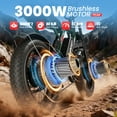 thumbnail image 4 of AMYET S8 3000W Peak Dual Motor AWD Electric Bike for Adult, 20" Fat Tire Ebike 48V 25AH 34MPH E-Mountain Bicycle UL2849, 4 of 14