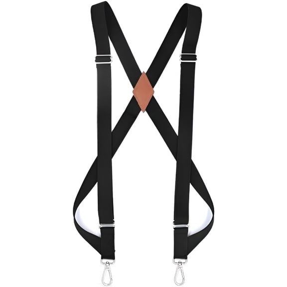 TELOLY Mens Suspenders Side Clip Suspenders Adjustable Elastic X Back Style Suspenders with Swivel Hooks