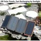 thumbnail image 4 of Cargador Solar 25000mAh, Power Bank Portátil para Exteriores con 4 Paneles Solares, Batería Externa de Carga Rápida con Salidas USB Duales Compatible con Smartphones, Tablets, etc., 4 of 5