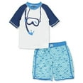 thumbnail image 2 of I.Xtreme Baby Toddler Boy Goggles Rashguard & Swim Trunks, 2pc Set, 2 of 2