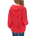 thumbnail image 4 of Posijego Boys Girls Sherpa Fleece Hoodie Fuzzy Sweatshirt Soft Plush Pullover Warm Sweatshirts with Pockets, 4 of 9