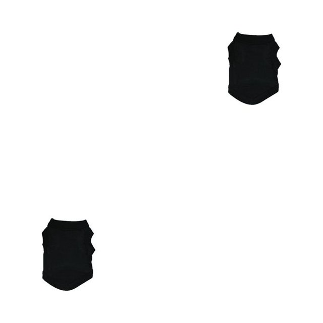 sweethay Ropa para cachorros Algodón Lindo Sin hebillas Perros Camisetas Traje Chaleco para perros Disfraces Ropa Cachorros Sudadera Camisa Negro S 2Conjunto