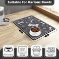 thumbnail image 6 of Pet Feeding Mat,Rapid Absorbent Mats for Dog Cat Food, Dog Placemat Water Bowl Mat with Rubber Backing,Messy Drinkers to Protect Floors, Pet Accessories 17"×29" Dark Grey, 6 of 6