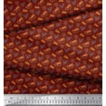 thumbnail image 3 of Soimoi Red Modal Satin Fabric Enjoy Summer Time Text Printed Craft Fabric by the Yard 42 Inch Wide, 3 of 5