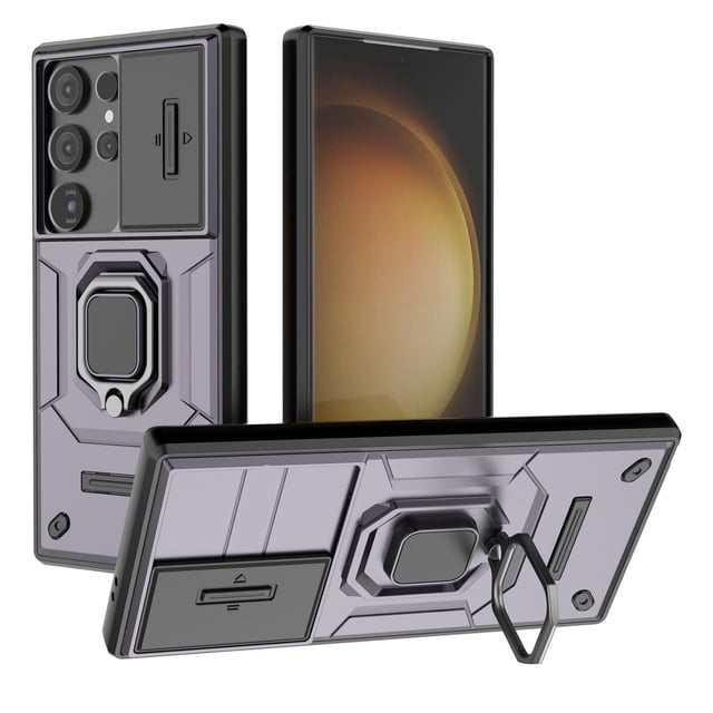 Case For Samsung Galaxy S26 Ultra/S26 Plus/S26, Super Slim Cover With Wireless Charging Holder Slide Camera Shell