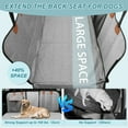 thumbnail image 3 of Dog Car Seat Cover for Back Seat Waterproof Extender Dog Seat Cover for Travel Hammock Grey Black, 3 of 7