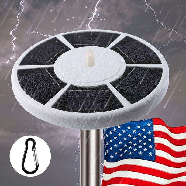 Waterproof Automatic Solar Powered Flag Pole Light 42 LED Outdoor Night