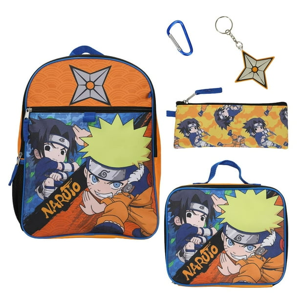 Set de mochilas Bioworld Naruto Classic Sasuke Vs Naruto 16