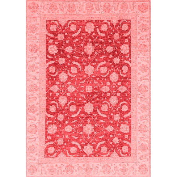 Ahgly Company Machine Washable Indoor Rectangle Oriental Red Traditional Area Rugs, 2' x 3'
