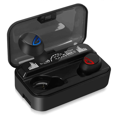 UrbanX Bluetooth Wireless Earbuds – 35H Play time, IPX8 Water Resistant, One-Step Pairing, Emergency Power Bank, LED Display, Ergonomic Design - for Black Shark 5 Pro, Supports iOS, Android & Windows