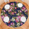 thumbnail image 2 of Round Fitted Tablecloth with Elastic Edges Fits 36"-44" Round Tables Pioneer Colorful Floral Waterproof Table Cover Washable Indoor and Outdoor for Party Kitchen Dinner Banquet Patio Picnic, 2 of 7