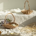 thumbnail image 2 of Deeceymbur Wicker Basket Handwoven Storage Basket Portable Flower Picnic Vegetable Natural Rattan Decorative Home, 2 of 9