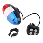 Bike Bicycle Cycling 4 Sounds LED Police Car Siren Electric Light Horn Bell