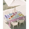 thumbnail image 2 of 60x120 Inch Outdoor Tablecloth with Umbrella Hole Zipper Rectangle Meadow Wildflowers Rectangular Tablecloths Outside Waterproof Farmhouse Floral Botanical Blossom Patio Table Cloth Cover for Picnic, 2 of 8