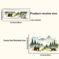 thumbnail image 4 of Mountain Tree Wall Decals Large Pine Tree Forest Animal Wall Stickers Deer Raccoon Bird DIY Removable Peel and Stick Wall Art Decals for Kids Room Classroom Nursery Bedroom Playroom Home Decor, 4 of 6