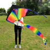 Outdoor Delta Kite Wing Span KiteMulticolored Delta Stunt Kite for Family Fun,Wind,Toy WCYE