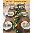 thumbnail image 4 of 15 Inch Round Placemats Set of 4, Rustic Botanical Non Slip Heat Insulation PP Table Mats, Japanese Herb on Brown Simple Art Washable Place Mats for Kitchen Dining Party Table Decor, 4 of 7