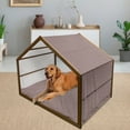 thumbnail image 2 of Geometric Circle Pet House, Interlace Spiral Labyrinth Blind Oval Linked Mosaic Image Print, Outdoor & Indoor Portable Dog Kennel with Pillow and Cover, 5 Sizes, Red Black, by Ambesonne, 2 of 4