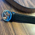 thumbnail image 5 of Gu-cci men’s black leather Signature belt, 5 of 5