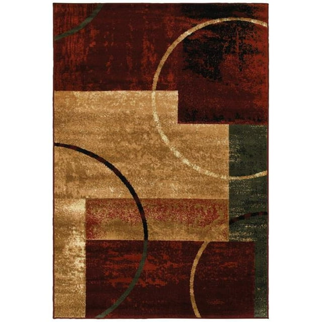 LR Resources GRAC281108RED7995 7 Pi. 9 Po. x 9 Pi. 5 Po. Zone Rectangulaire Rug&44; Rouge