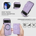 thumbnail image 3 of ELEHOLD Case for Google Pixel 9A, 2-in-1 Magnetic Shockproof Leather Wallet Flip Case Cover, Detachable Card Holder with Stand,Purple, 3 of 5