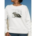 thumbnail image 2 of Hare  Sweatshirt Women -Image by Shutterstock, Female Small, 2 of 4