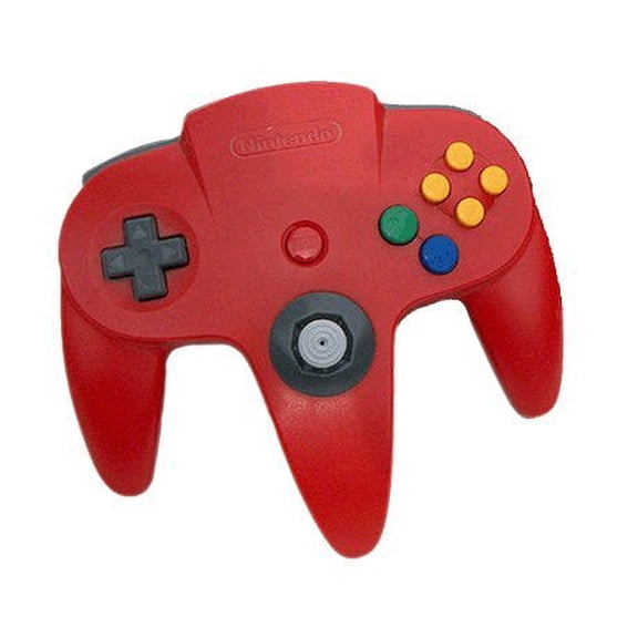 Restored N64 Controller Nintendo 64 Controller Red Color in Excellent Condition – Tight Original Stick – OEM Nintendo Gamepad (Refurbished)