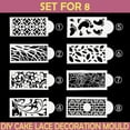 thumbnail image 2 of Product Classification Cake Moulds | Product Title Decorating Embosser Sugarcraft Mat Silicone Lace Cake Mould for Fondant and Baking Creativity on DIY Projects Silicone Mould for Results 8PCS, 2 of 7