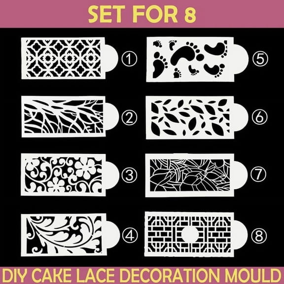 Cakes Lace Decorating Mold Fondant Impression Silicone Mat Chocolate Sugar Embossed Craft Tools Clay Molds