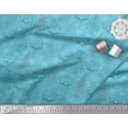 thumbnail image 3 of Soimoi Blue Cotton Voile Fabric Snowflake & Tree Christmas Printed Craft Fabric by the Yard 42 Inch Wide, 3 of 3