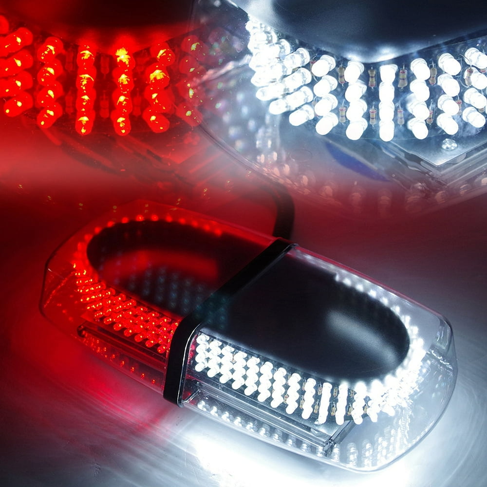 Xprite White Red Alpha Series 240 LED Strobe Light with Base