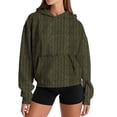 thumbnail image 7 of Enjoytime Women's Fashion Hoodies & Sweatshirts Solid Color Long Sleeve Pullover Tops Casual Loose Hooded with Front Pocket, 7 of 7