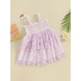 thumbnail image 2 of Bagilaanoe Toddler Baby Girl Summer Dress Floral Sleeveless A-line Princess Dresses 6M 9M 12M 18M 24M 3T 4T Kids Party Swing Sundress, 2 of 8