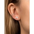 thumbnail image 4 of U7 Half Hoop Earrings Tiny Minimalist Sterling Silver Moon Earring for Women Open Cartilage Huggie Piercing Ear Charm, 4 of 8