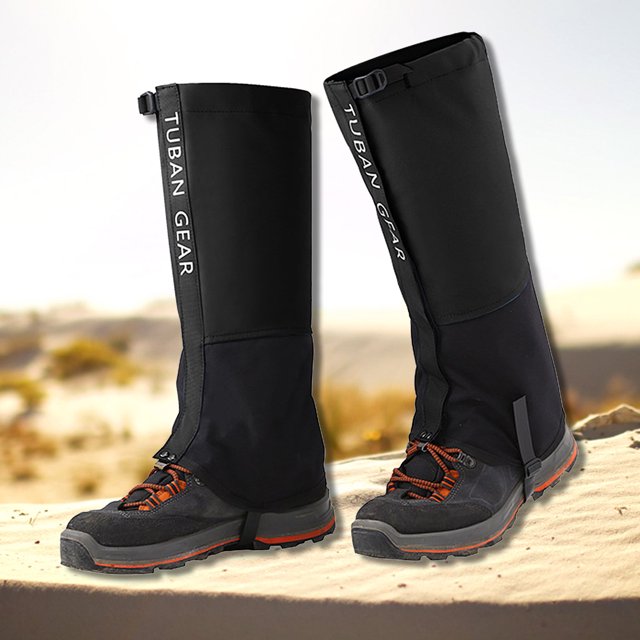 Juego de espinilleras Polainas para las piernas Polainas para botas de nieve antidesgarros ajustable TOMSHOO Juego de espinilleras