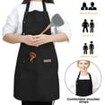 thumbnail image 4 of Delantal de mujer Delantal de hombre Delantal de cocina ajustable de lona para barbacoa Chef Artista de cocina, 4 of 7
