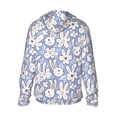 thumbnail image 3 of Balery Rabbit And Floral Men's Women's UPF 50+ Sun Protection Lightweight Hoodie Performance Long Sleeve Shirt for Fishing Running-XX-Large, 3 of 9