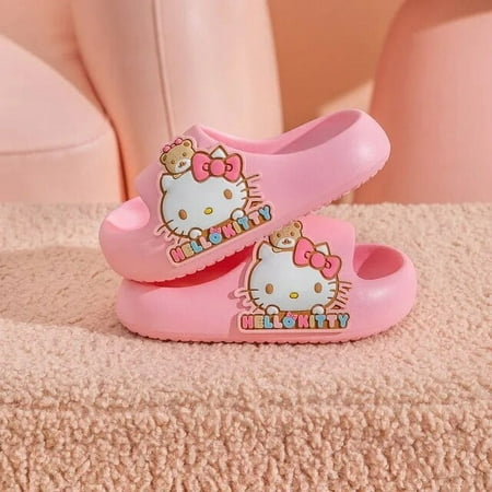 

liaozhi Kawaii Sanrio Kids Slippers Hellokittys Cinnamoroll Kuromi Mymelody Cartoon Anime Sandals Antiskid Home Shoes Beach Shoes Summer ZZ