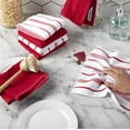 thumbnail image 2 of KitchenAid Albany Dishcloth 8 Pack Set, Passion Red/White, 12"x12", 2 of 5