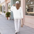 thumbnail image 5 of Sorvello Sweatshirt For Women Crewneck Fleece Pullover Sweatshirts No Hood Oversized Long Sleeve Tops Casual Comfy Fall Clothes White XL, 5 of 6