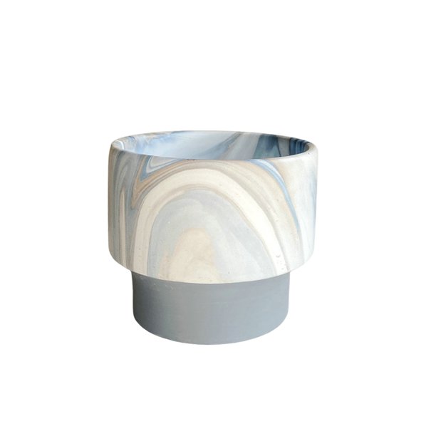 Bearachild Maceta de cerámica para plantas, maceta suculenta con orificio de drenaje, contenedor de jarrón de interior transpirable Jardín y Patio Marmóreo/Gris calibre 12cm Bearachild HA084086-03