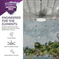thumbnail image 6 of Hunter 52 inch Outdoor or Indoor Ceiling Fan with LED Light and Pull Chain - Standard Mount Ceiling Fan, 5 Blades, For Patio, Porch, Garage, or Living Room - Sea Point 51682, Matte Silver, 6 of 16