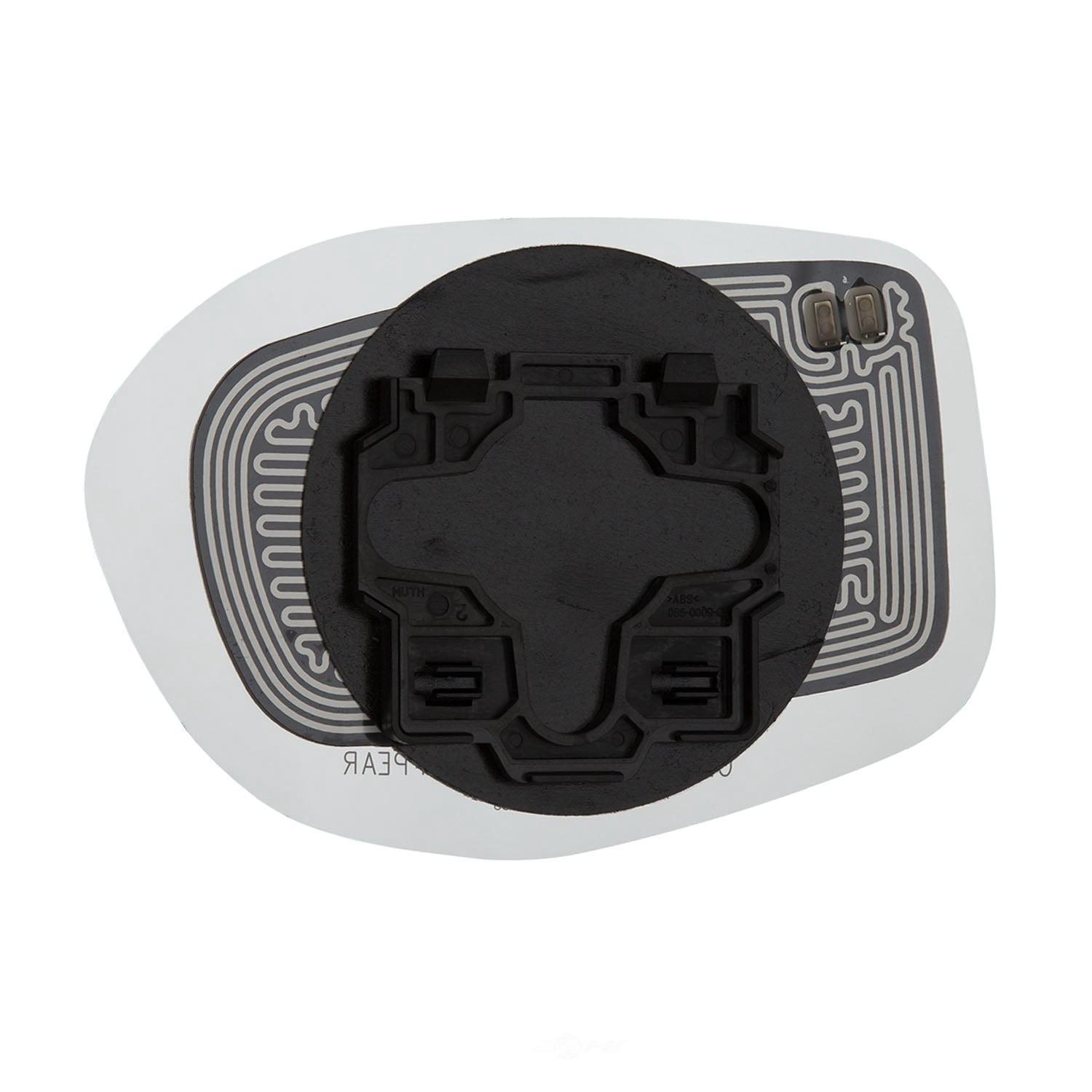 Burco Side View Mirror Replacement Glass with Motor Mount Plate - Clear Glass - 5574HRSG