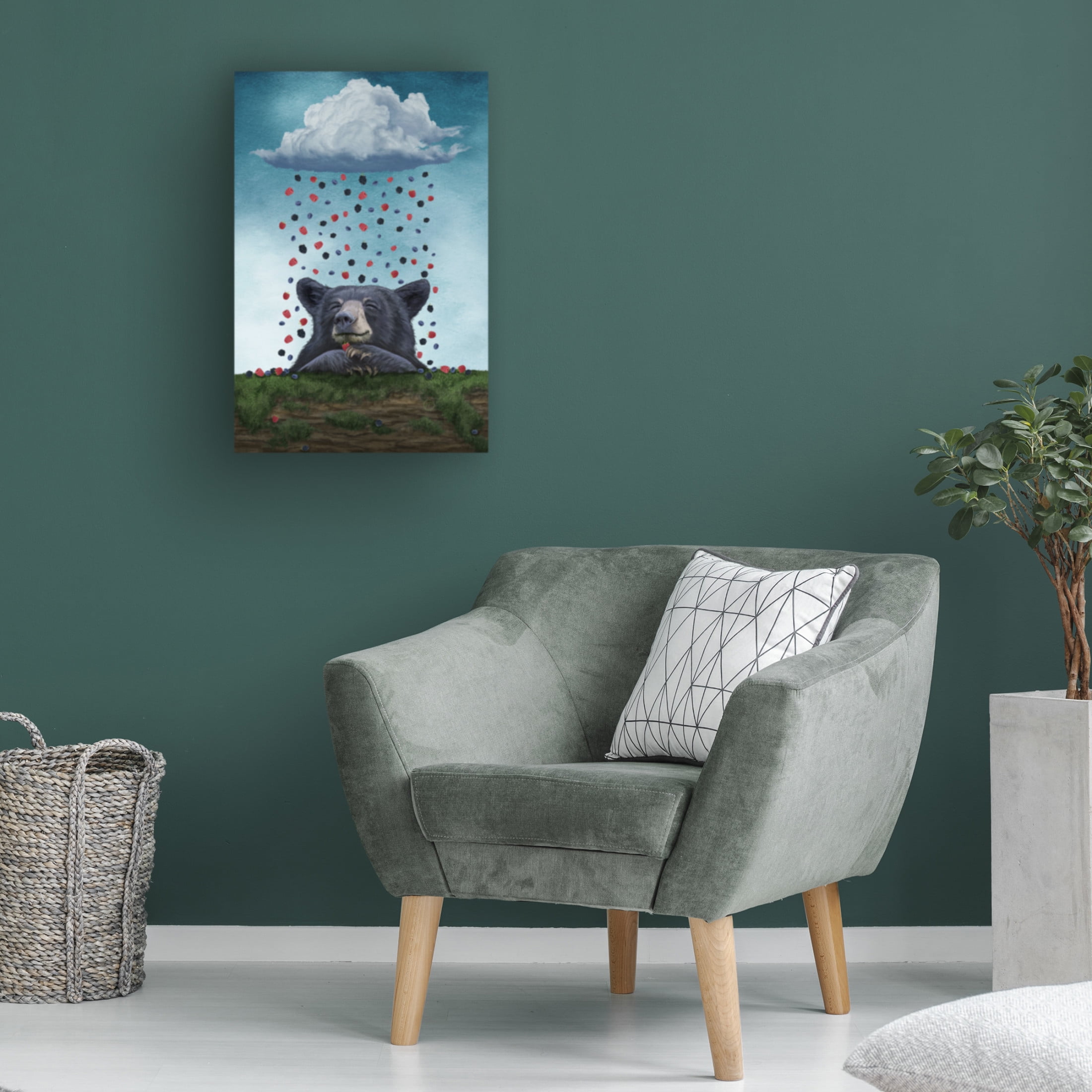 Canvas Wall Art - Paula Belle Flores 'A Bears Dream' Wall Art for Living Room, Bedroom, or Office Décor by Trademark Fine Art - 12 x 19 Inches