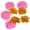 Pink, variant on 4pcs Flower Silicone Fondant Mold for Fondant Cake Decorating,Chocolate,Sugarcraft,Candy,Polymer Clay,Soap Crafting Projects - Pink