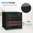 thumbnail image 4 of Scrapbook Paper Organizer for Sizes 12" x 12", 15 Slots File Sorter Storage, Document Holder, Desktop Scrapbook Paper Organizer Rack - Black, 4 of 13