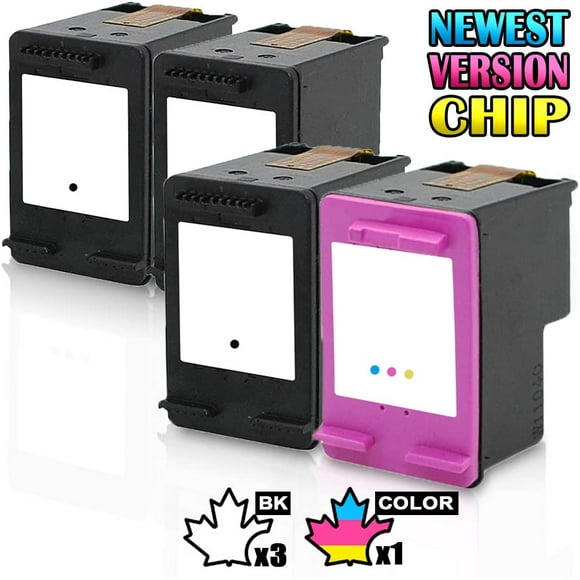 4 Inkfirst® Remanufactured Ink Cartridges Replacement for HP 61 XL 61XL CH563WN CH564WN ENVY 4500 4501 4502 4503 4504 4505