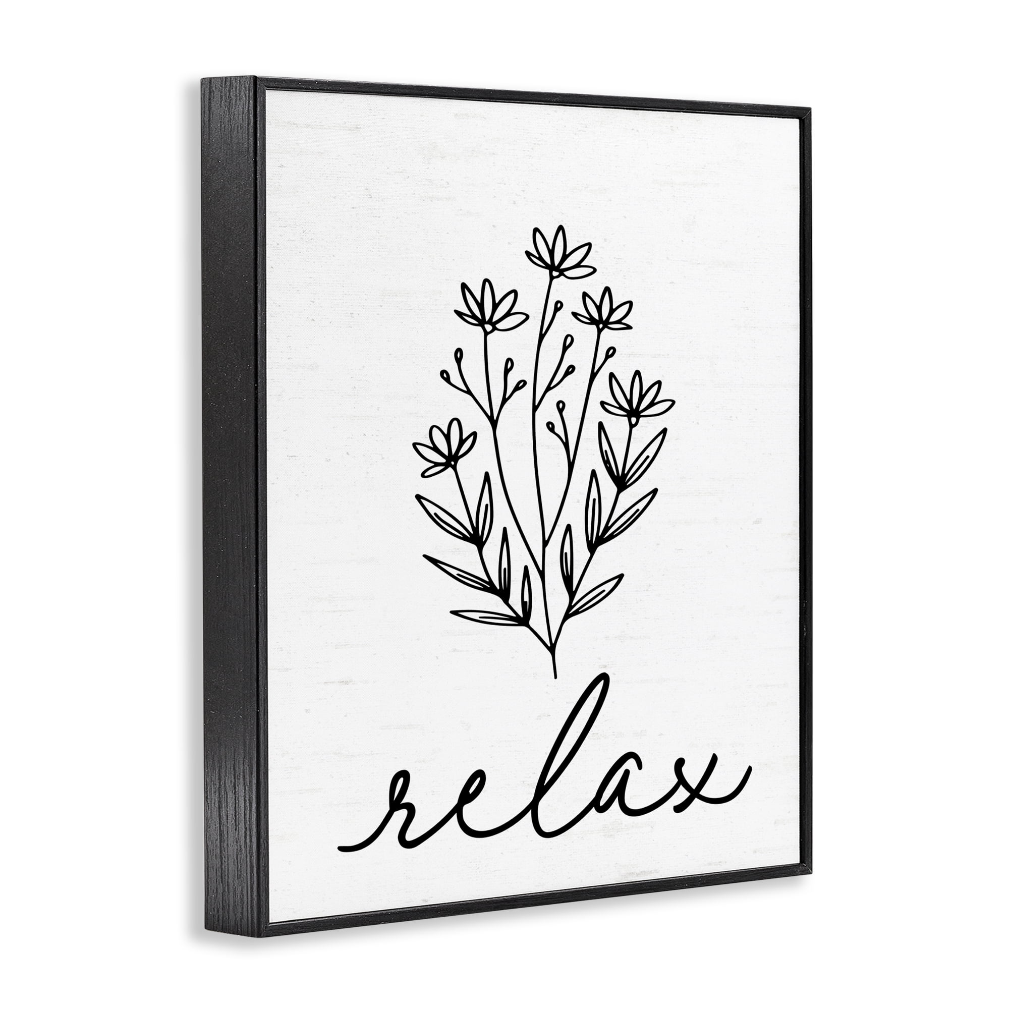 Bathroom Herb Relax Black Framed Giclee Art, design by Lettered and Lined